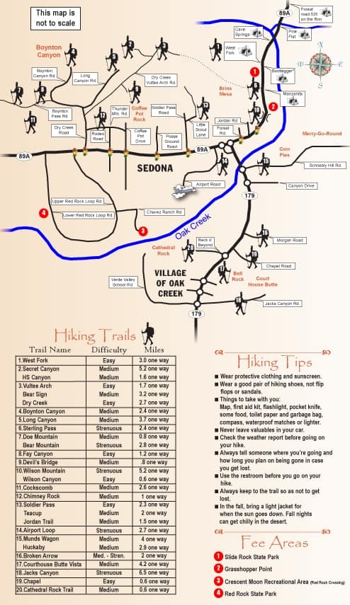 hiking trail map
