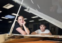 Jade Kuhn and Khrystian Kaikala won first and second places in the Sedona Red Rock High School talent show. Kuhn won first place for her singing and Kaikala took second place for his piano playing. David Jolkovski/Larson Newspapers